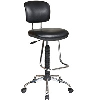 BEST WITH BACK SUPPORT ROLLING SHOP STOOL WITH BACKREST Summary