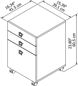 BEST WOOD 3-DRAWER FILE CABINET WHITE