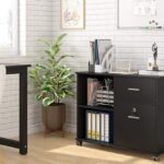 black lateral file cabinet wood