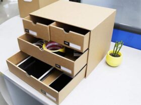 cardboard filing cabinet