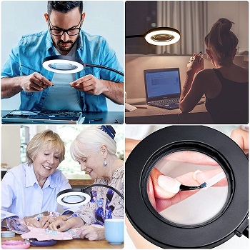 BEST 10x LARGE MAGNIFYING GLASS WITH LIGHT
