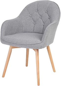Best 6 Cushioned Desk Chair No Wheels, Upholstered Desk Chair No Wheels