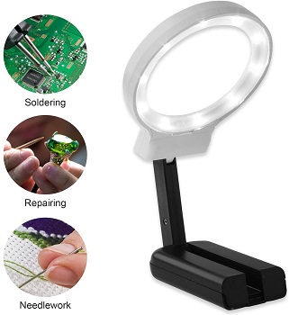 BEST HANDHELD LARGE MAGNIFYING GLASS WITH LIGHT