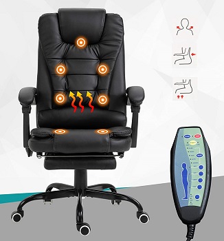 BEST HEATED OFFICE CHAIR WITH MASSAGE AND FOOTREST