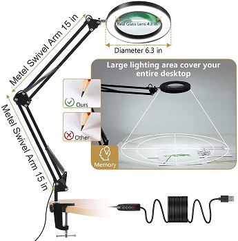 BEST MAGNIFIER DESK MOUNTED LAMP