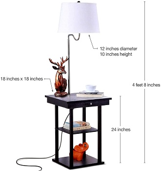 BEST OF BEST END TABLE WITH LAMP AND USB