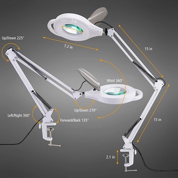 newacalox Magnifying Lamp, LED