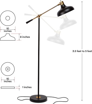 BEST VINTAGE ADJUSTABLE FLOOR LAMP FOR READING