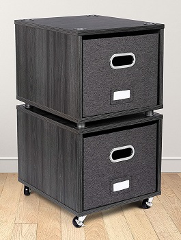 BirdRock Home Rolling File Cabinet with 2 Lateral