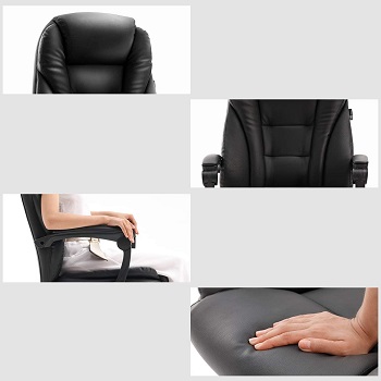 Hbada Leather Swivel Chair