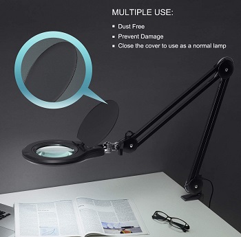 LED Magnifying Lamp, PHIVE Daylight Bright