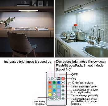 LUXSWAY Plug in Color Changing Led Bar Light, Led RGB