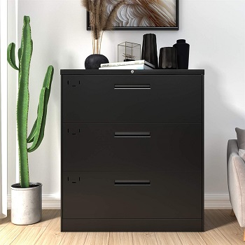 Modern Luxe 3 Drawer Lateral File Cabinet