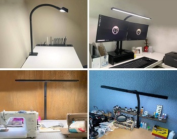 PHIVE LED Desk Lamp, Architect Clamp Task