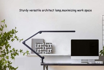 amazlit Desk Lamp with Clamp, Eye-Care Swing Arm