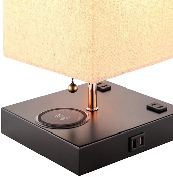 lecone Table Lamp with Wireless Charger and (1)