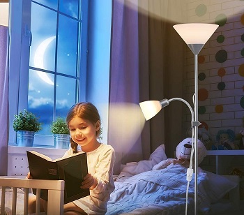 BEST LED TORCHIERE FLOOR LAMP WITH READING LIGHT