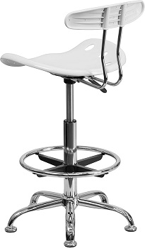 BEST OF BEST WHITE DRAFTING CHAIR