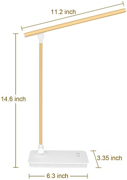 BEST TASK WHITE AND GOLD DESK LAMP