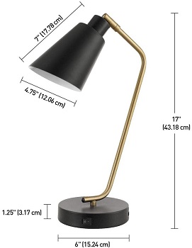 BEST VINTAGE BLACK AND GOLD DESK LAMP