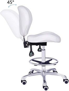BEST WHITE LEATHER DRAFTING CHAIR