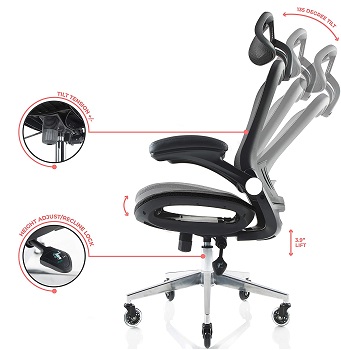 BEST WITH BACK SUPPORT ERGONOMIC CHAIR WITH ADJUSTABLE ARMS
