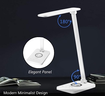 HDTIME-White Desk Lamp with USB