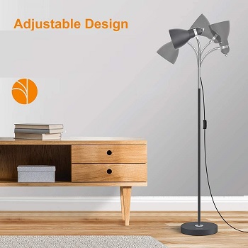 LEPOWER Metal Floor Lamp, Adjustable