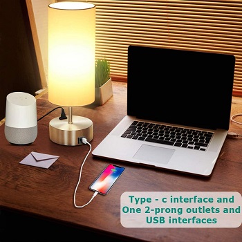 Touch Table Lamp with USB