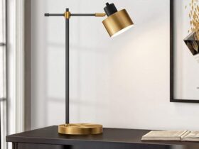 black and gold desk lamp