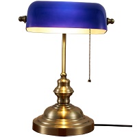BEST BANKERS BLUE DESK LAMP picsk