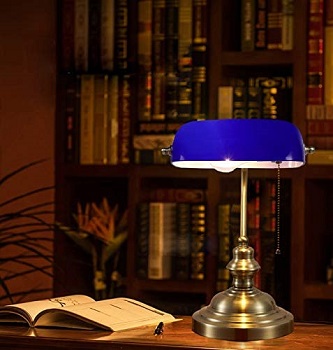 BEST BANKERS BLUE DESK LAMP