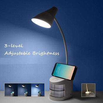 BEST BATTERY OPERATED DESK LAMP WITH STORAGE