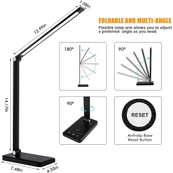 BEST BATTERY-OPERATED MODERN BLACK DESK LAMP