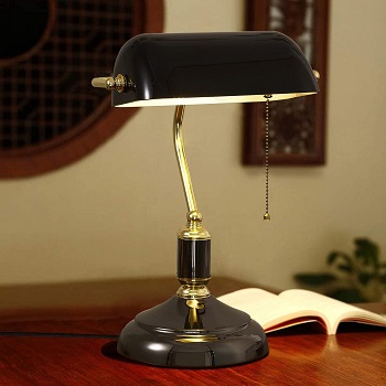 BEST BLACK MODERN BANKERS LAMP