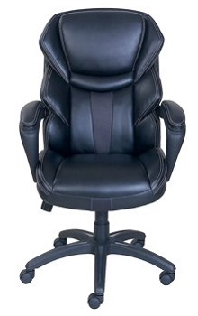 BEST ERGONOMIC BLACK LEATHER OFFICE CHAIR WITH WHEELS