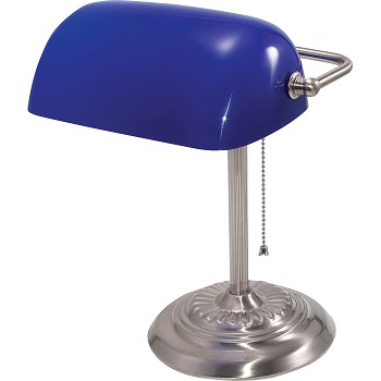 BEST TABLE BLUE BANKERS LAMP