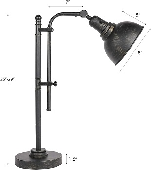 BEST VINTAGE BLACK METAL DESK LAMP