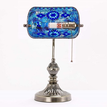 BEST VINTAGE BLUE BANKERS LAMP