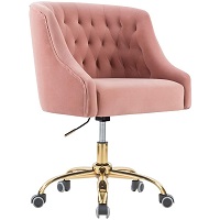 BEST WITH ARMRESTS PINK TUFTED DESK CHAIR Summary