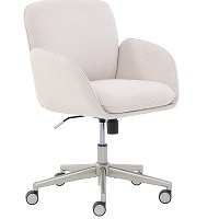 BEST WITH ARMRESTS WHITE FABRIC DESK CHAIR Summary
