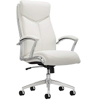 BEST WITH ARMRESTS WHITE LEATHER EXECUTIVE CHAIR  Summary