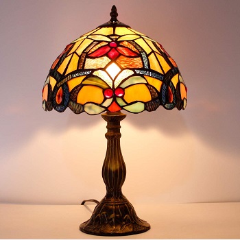 Bedside Tiffany Table Lamp Orange