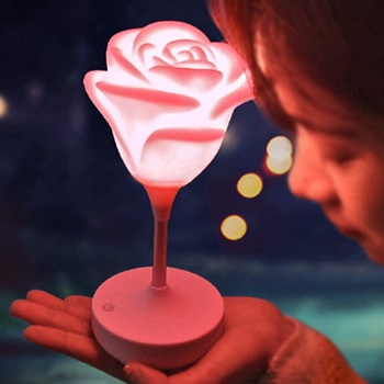 Flower Desk Lamp,Winnes Rose Lamp