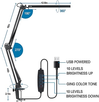 Himoon Adjustable Desk Lamp