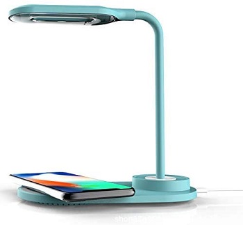 LED Desk lamp with Apple Mobile Wireless Charger, USB Power Su