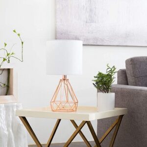 LETRA Rose Gold Table Lamp with