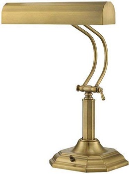 Lite Source Piano Mate Antique Brass Desk Lamp
