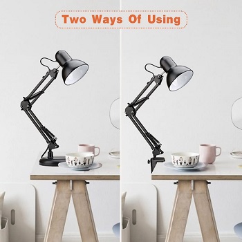 PowerKing Metal Swing Arm Desk Lamp