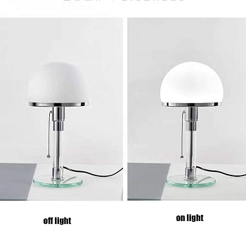 QINX Simple Glass Table Lamp Bauhaus